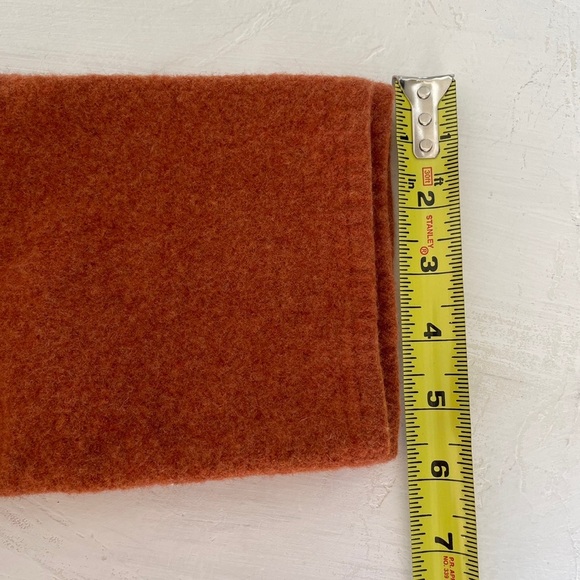 Eskandar Sweater Womens Burnt Orange Wool Cashmere Scottish Boxy Marled - Picture 7 of 12